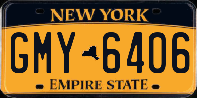 NY license plate GMY6406