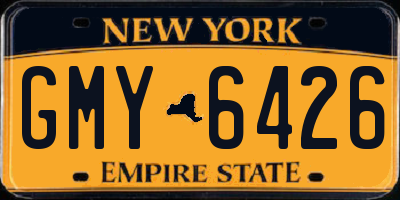 NY license plate GMY6426