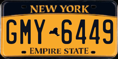 NY license plate GMY6449