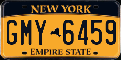 NY license plate GMY6459