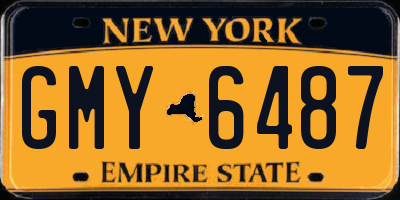 NY license plate GMY6487
