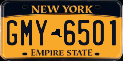 NY license plate GMY6501