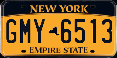 NY license plate GMY6513