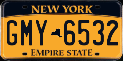 NY license plate GMY6532