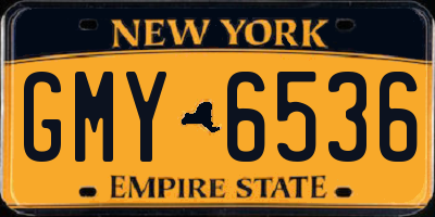 NY license plate GMY6536