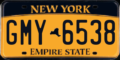 NY license plate GMY6538
