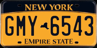 NY license plate GMY6543