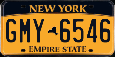 NY license plate GMY6546