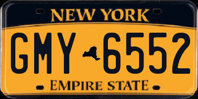 NY license plate GMY6552