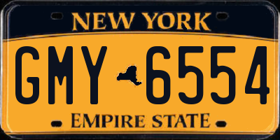 NY license plate GMY6554