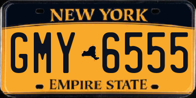 NY license plate GMY6555