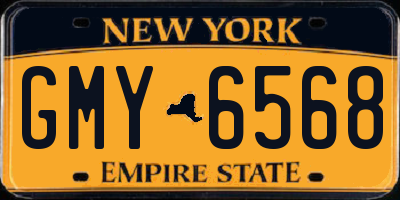 NY license plate GMY6568