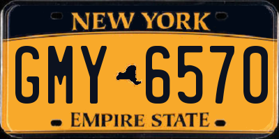 NY license plate GMY6570