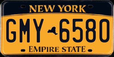 NY license plate GMY6580