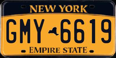 NY license plate GMY6619