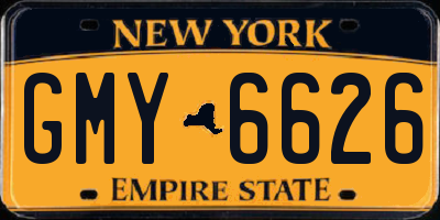 NY license plate GMY6626
