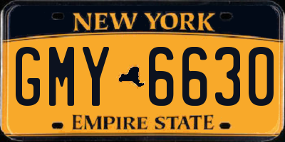NY license plate GMY6630