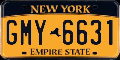NY license plate GMY6631