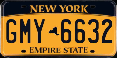 NY license plate GMY6632