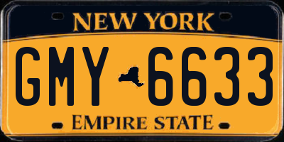 NY license plate GMY6633