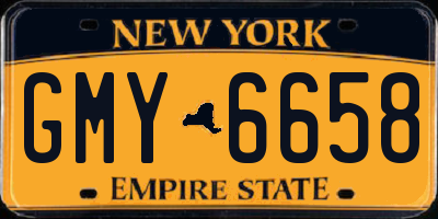 NY license plate GMY6658