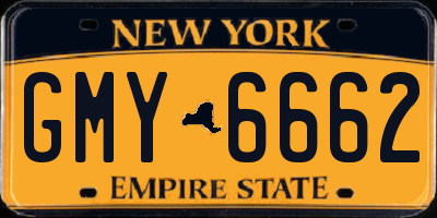 NY license plate GMY6662