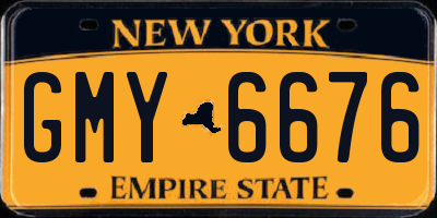 NY license plate GMY6676