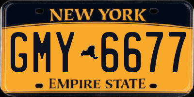 NY license plate GMY6677
