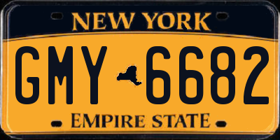 NY license plate GMY6682