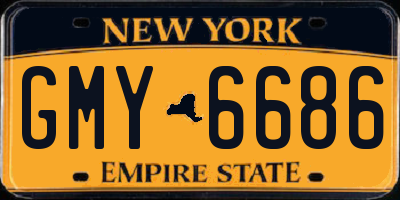 NY license plate GMY6686