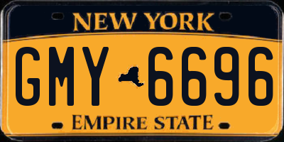 NY license plate GMY6696