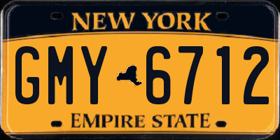 NY license plate GMY6712
