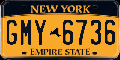 NY license plate GMY6736