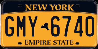 NY license plate GMY6740