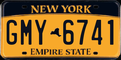NY license plate GMY6741