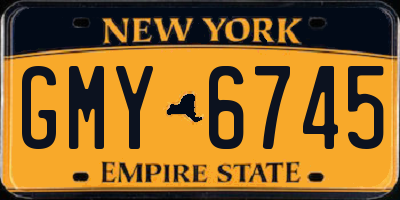 NY license plate GMY6745