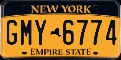 NY license plate GMY6774