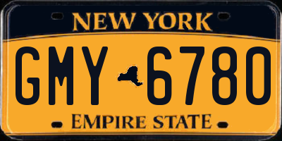 NY license plate GMY6780
