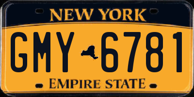 NY license plate GMY6781