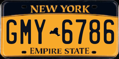 NY license plate GMY6786