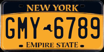 NY license plate GMY6789