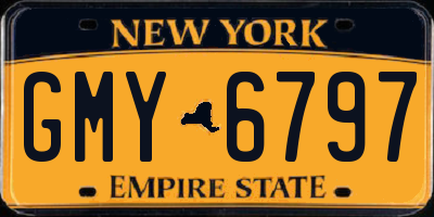 NY license plate GMY6797