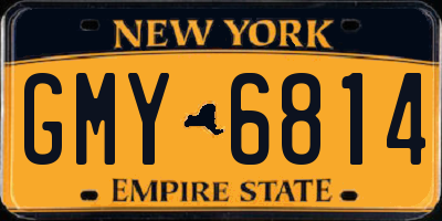 NY license plate GMY6814