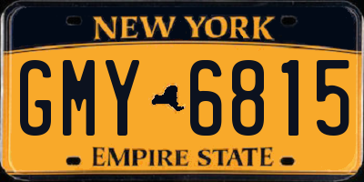NY license plate GMY6815
