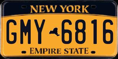 NY license plate GMY6816