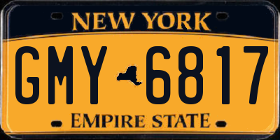 NY license plate GMY6817