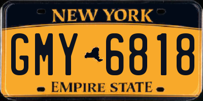 NY license plate GMY6818