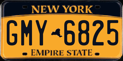 NY license plate GMY6825