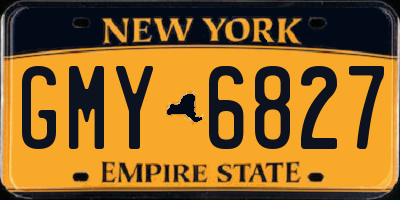 NY license plate GMY6827