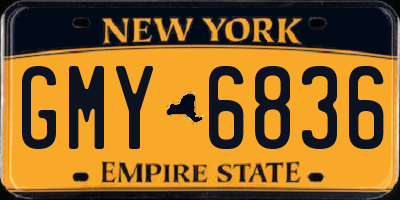 NY license plate GMY6836